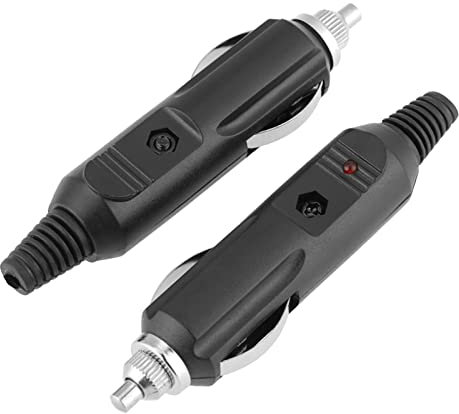 Confezione 5 Connettori Universali Fai Te per Presa Accendisigari Maschio 12V/24V 5A con Indicatore Luminoso