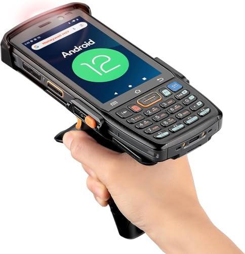 MUNBYN Android Barcode Scanner 082Pro, Android 12 Handheld PDA, ausgestattet mit HS7 Barcode Scanner, 3GB+32GB, IP67 Robust für Inventar