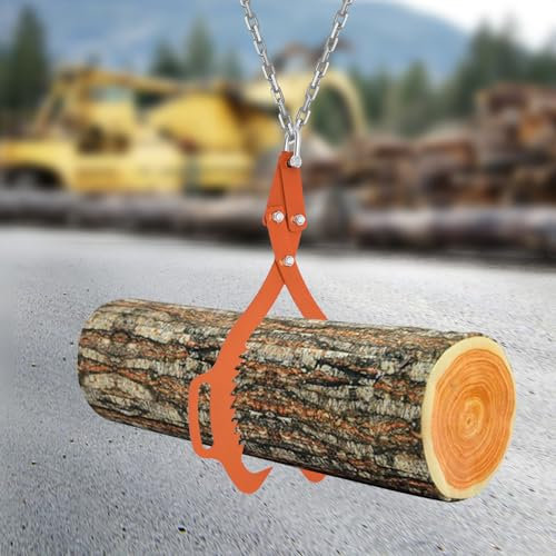 Pinza forestale per tronchi d'albero, pinza posteriore, 1000 kg, forza di trazione, pinza per legno, pinza di carico, pinza per carichi da 25 pollici