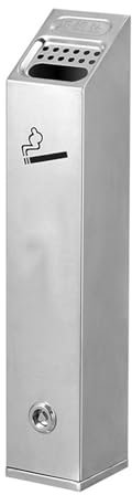 Standaschenbecher for den Außenbereich: handelsübliche Qualität, wandmontiert. Ideal for die Rauchascheentsorgung zu Hause, im Garten und auf der Terrasse. Idealer Wandcontainer for Einkaufszentren un