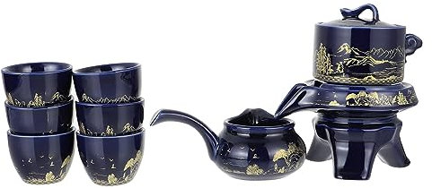 Cabilock Juego De Té Con Diseño De Paisaje Retro 1 Juego De Té De Kung Fu Para Fiesta De Té