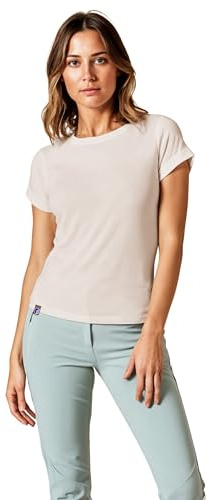 ALPIN LOACKER Maglia a maniche corte e polo da donna in lana merino, traspirante, funzionale, ad asciugatura rapida, per sport ed escursionismo, maglietta in lana merino e top termico, S