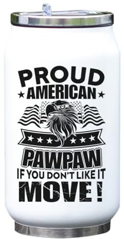 Proud American If You Don't Like It Move Bouteille isotherme pour boissons Blanc Taille unique