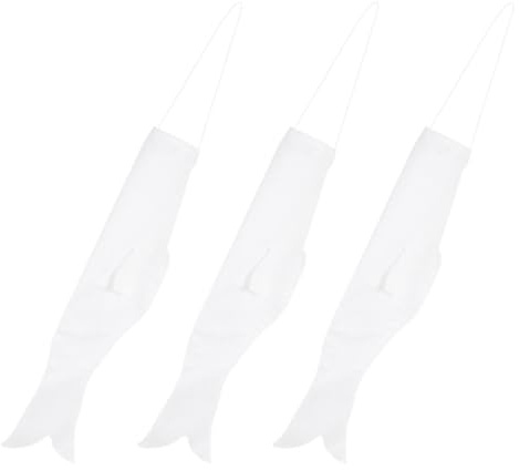 Kisangel 3pcs Diy Japanese Carp Streamer Windsock for Kids, 45cm Blank Polyester Koinobori Flags for Outdoor Festival Craft and Garden Decoration