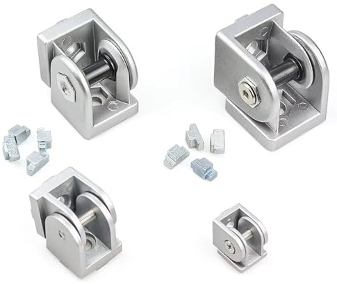 DYETEE Right Angle Connector, 2/4Pcs Flexible Hinge Pivot Joint Aluminum Fittings for 2020 3030 4040 4545 Aluminum Profile(4040 (2pcs))