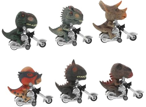 BESPORTBLE 6 Pièces Jouets Dinosaures à Friction Voitures Dinosaures à Remonter Jouets Inertiels pour Garçons et Filles Jeux Intérieur Extérieur