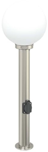 vidaXL Pollerleuchte mit Auslass 80 cm Edelstahl IP44