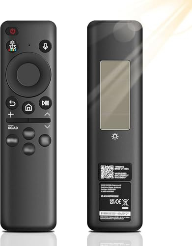 BN59-01432A Replacement Remote Control for Samsung, universal solar voice remote control for Samsung Smart TVs with 4 shortcut buttons, compatible with 2021-2022 Smart 4K HD TV, Black