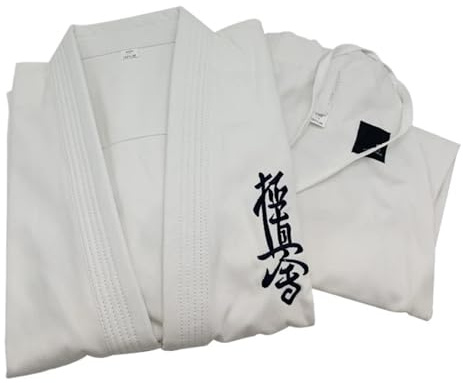 Traje de Karate Tela de algodón for uniforme Karate, kimono Gi for niños y adultos con cinturón blanco(110cm)