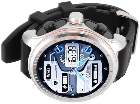 Fafeims Montre Connectée avec écouteurs, écran Couleur de 1,53 Pouces, Lecteur de Musique, Tracker de Fitness pour la Course à Pied, Le Cyclisme, écouteurs sans Fil pour Les Entraînements (Silver)