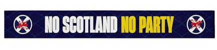 BRITISH MADE GIFTS No Scotland No Party - WC 2026 - Knitted Eyelet Football Scarf
