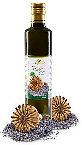 Certified Organic Cold Pressed Poppy Seed Oil 500ml Biopurus