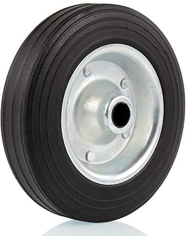 Ruota di ricambio per ruota di supporto, rimorchio in metallo, con pneumatici in gomma piena, 200 x 50 mm