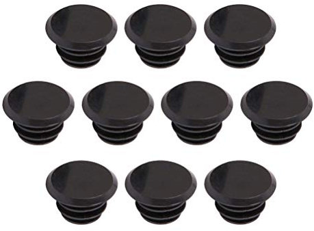 LIOOBO 10 stücke Fahrrad Lenkerendstopfen Lenkerkappen Kunststoff PVC Griff Bar Endstopper Schwarz