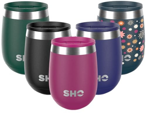 SHO Pacto Insulated Stainless Steel Tumbler (Very Berry, 360ml) | Splash-Proof Slider Lid, 4H Hot, 8H Cold, Reusable, BPA-Free