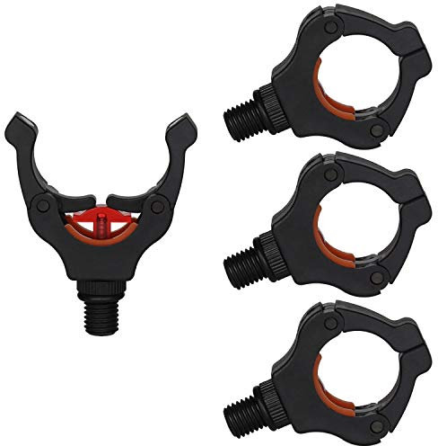 OKVGO 4 x Karpfen-Angelrutenauflagen mit magischen Magnet-Clips für Pod und Bankstick-Halter