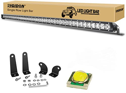 RIGIDON led lichtleiste kfz, 50 Zoll 127cm 240W Spot lightbar 12V 24V 6000K | wasserdichte, strahler, offroad beleuchtung, arbeitsleuchte, zusatzscheinwerfer, für auto ATV LKW 4x4 fahrzeuge traktor
