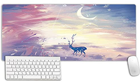 Mauspad Moon Moon Moon Landscape Rubber Mats Large Rubber Speed ​​XL Mouse Pad Keyboard Lock Board Mat for Computer-300X800X2Mm I.