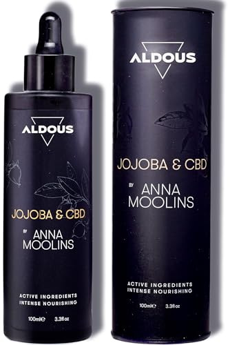 Aceite de Jojoba 100% Puro Enriquecido con CBD | Prensado en Frío - Vegano | Fórmula Avanzada | Cabello, Rostro, Cuerpo, Uñas, Cejas, Barba | 100 ml | Regalo Original