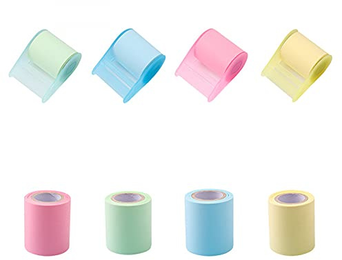 Rotolo di foglietti adesivi con dispenser, dispenser di nastro adesivo per scrapbooking, facile da inviare note autoadesive, multicolore, stile fai da te, nastro adesivo, per la creazione di biglietti