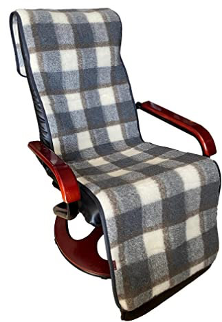 Sesselschoner Läufer Kariert 50x200cm, 100% Merinowolle