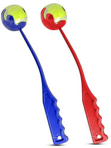 Dog ball Launcher for Dogs Chase Fetch Game Toys for Large Medium Small Dogs Throw Tennis Ball Portable Hands-Free Pick Up and Throwing Play Toy Puppy Exercise &Training 1Pc Small Random Color