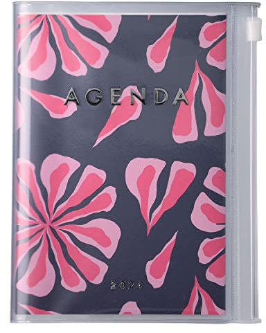 MARK'S 2023/2024 Taschenkalender A6 vertikal, Abstract, Navy: Von Oktober 2023 bis Dezember 2024