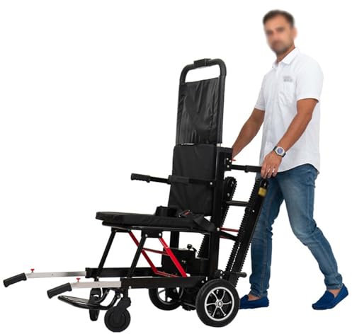 XZLZMYP Fauteuil Roulant Électrique Multifonction Pliable Chaise D'escalier sur Chenilles Monte-Escalier Électrique Fauteuil Roulant Léger Portable pour Personnes Âgées,C