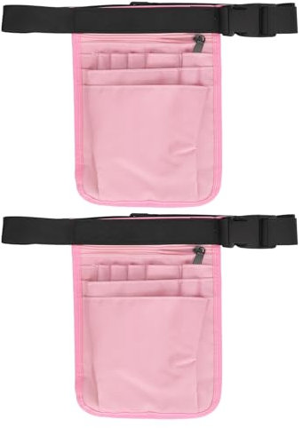 Krankenschwestertasche, Hüfttasche, 2 Stück, Krankenschwester-Utility-Organizer, Oxford-Stoff, Reißfest, Wasserdicht, Verstellbar, Für Die Krankenpflege Im Krankenhaus(Pink)