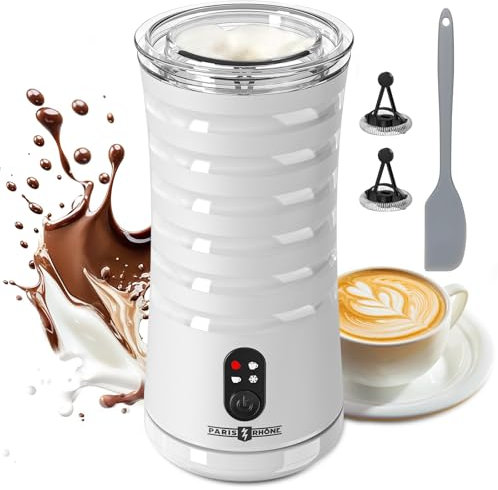 PARIS RHÔNE Milchaufschäumer Elektrischer, 4-in-1-Milchaufschäumer, Feeignet für Heißen und Kalten Milchschaum, Warme Milch, 240 ml Milchaufschäumer Induktion