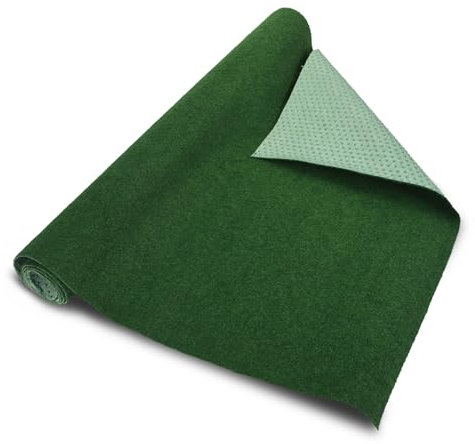 Spetebo Rasenteppich mit Drainage Noppen - 200 x 100 cm - Outdoor Kunstrasen Matte in grün wetterfest - Kunststoffrasen Balkonteppich Rollrasen Gras Teppich künstlich