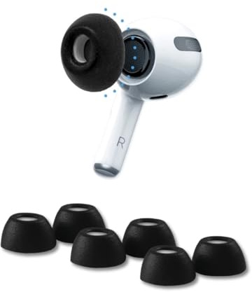 Comply 3.0 Premium Schaumstoff-Ohrstöpsel, kompatibel mit Apple AirPods Pro Gen 1 & 2, KLEINE GRÖSSE, Neue Limited Edition, Phantom Black, 3 Paar, Superior Noise Isolation, Made in The USA