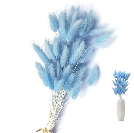 SoeUyd 50 Pièces Fleurs Séchées, Bouquet Fleurs Séchées, Dekoration Mariage Getrocknete Blumen Blumenarrangements Wohnzimmer Schlafzimmer Dekor Vase, Büro Dekor und DIY Floral Design