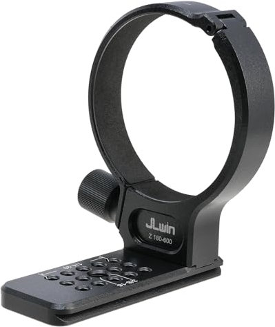 FOTGA Metal Tripod Collar Mount Ring 80mm for Nikon NIKKOR Z 180-600mm f/5.6-6.3 VR Lens, Bottom with 1/4 & 3/8 Thread Screw Mount Dovetail Groove Quick-Release Plate for Acra-Swiss Type Tripod