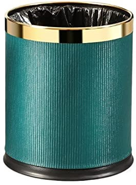 Contenedores de basura domésticos Bote de basura verde de 10l/14l, hogar, sala de estar, bote de basura simple, cocina, dormitorio, baño, contenedor de almacenamiento de gran capacidad, cesta de papel