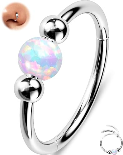 OUFER Body Piercing Cartilage Earring Hoops 316L Stainless Steel Nasenpiercing Jewellery 18G Helix Tragus Daith Snug Rings Conch Nose Ring Hoop Helix Piercings Earring