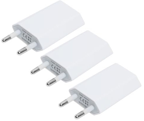 EuAcesry Cargador USB 5V 1A Universal, 3 Piezas Cabeza Carregador Charger Movil, Adaptador de Enchufe Carga Rapida USB A Compatible with i-Product XS MAX XR X 8, 7, 6, 6S, 5S Plus,Xiaomi, Samsung