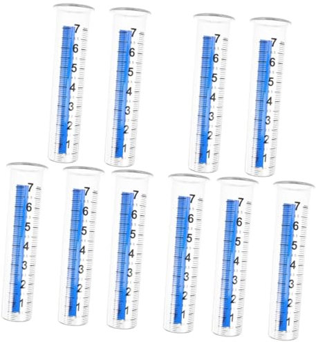 Sosoport 5 Ensembles Pluviomètre De Jardin Arrosage Jardin Pluviometre Jardin Pluviomètres Chaîne De Pluie Système Fournitures De Pelouse Pluviomètre en Plastique Réutilisable 2 Pièces * 5