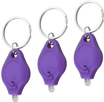 3 minilaveros LED con comprobador de notas UV, linterna portátil de bolsillo ultra violeta para comprobador de dinero, detección de agentes fluorescentes, camping, senderismo, viajes e iluminación de
