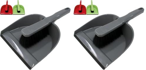 PARENCE.- Ensemble Pelle et Balayette Ramasse Tout - Outil de Nettoyage et Entretien Maison - Couleur Aléatoire (Lot de 2)