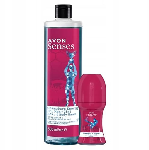 Avon Senses Champoins Energy Set Duschgel&Deoroller männlich/frisch