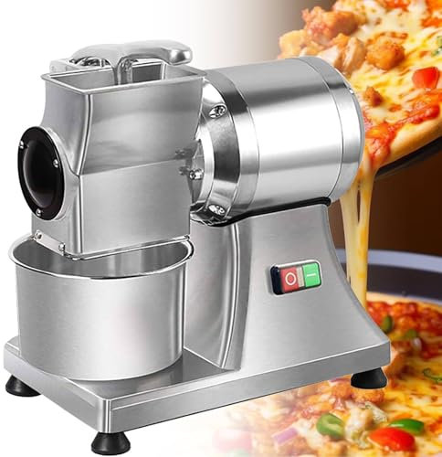 YLANMEI Rallador de Queso eléctrico para Bloques de Queso, 88 LB/Hora, Comercial, Resistente, para restaurantes, rallador de Queso eléctrico