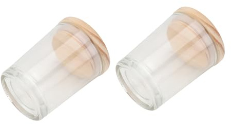 LOLIPPYY 2 Piezas Copa De Vela Transparente Tarro De Vidrio Para Velas Diy Vaso Para Aromaterapia Recipiente Vacío Para Decoración
