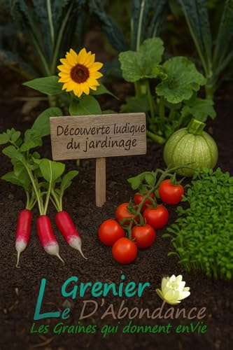 Le Abondance - Kit de semillas para niños para sembrar + colorear: Radis, tomate, girasol... un jardín para cultivar con ternura