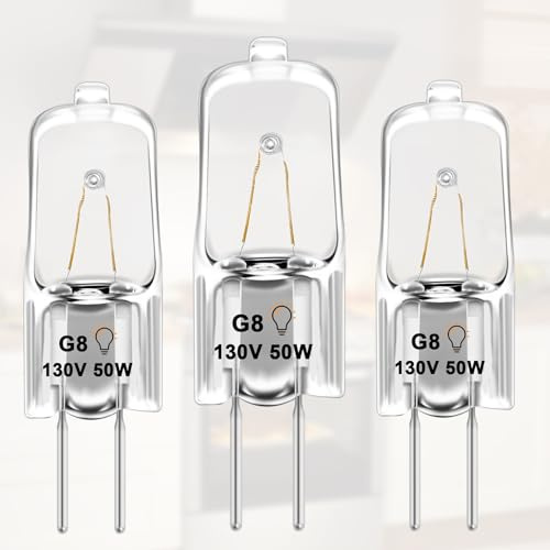 Swess 3 Pack WB08X10057 Microwave Oven Light Bulb Comaptible with GE General Electric, 130 Volts 50 Watt Halogen Lamp Replaces 1472417, AP4369133, WB08X10051 Replace