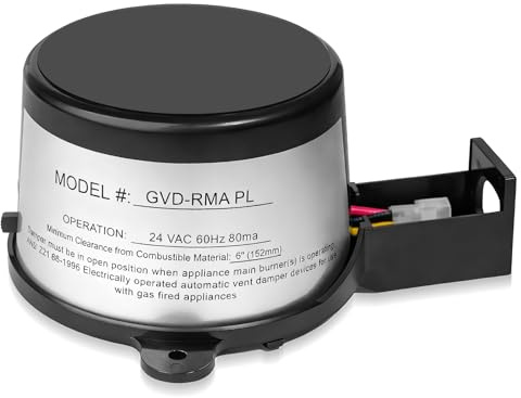 Lynvire GVD-RAM PL Vent Damper Motor Assembly Compatible with Field Controls 46491600 Boiler Damper Motor,Replaces GVD-5/GVD-6 & 381-800-476 GMA-PL Models