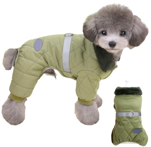 Hundemantel für kaltes Wetter, winddichte Winterjacke für kleine Hunde, isolierter Welpenschneemantel, warme, wetterfeste Hundebekleidung, Winterkleidung für Malteser-Pudel, Chihuahua-Rassen