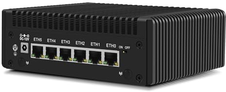 CWWK Mini PC N97, Firewall Hardware, 6 x 2.5GbE LAN, Fanless Mini Computer, OPNsense Micro Appliance, Barebone NO RAM or SSD, 2 x M.2, Software Router, USB-C, MicroSD, AES-NI