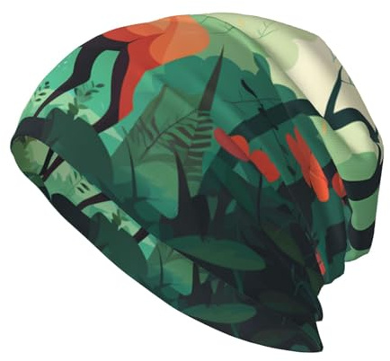 WBQLSL Kitz Illustration Print Brimless Knit Hat - Warme Mütze für Zuhause, Pendeln, Reisen und Skifahren Schwarz