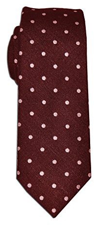 Remo Sartori - Cravatta Stretta Slim in Seta Lana a Pois, Made in Italy, Uomo